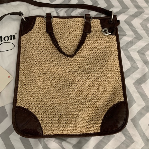 Brighton Peace Sign Brown Tote Purse - Picture 10 of 10